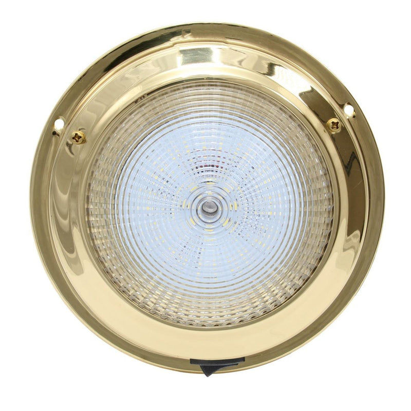 AAA 12V Brass Dome Light Natural White LED 168mm 5" Dome AAA - Dynamic Drive