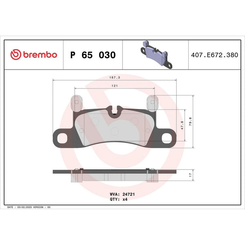 Brembo Front & Rear Pads fits Porsche Cayenne 2010-2018 3.0 3.6 4.2 4.8