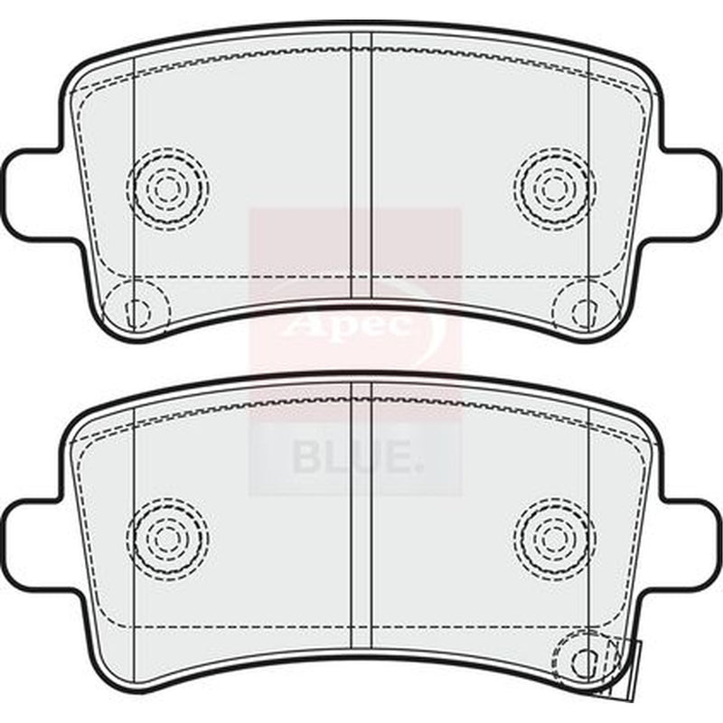 Apec Rear Brake Pad Set fits Opel Insignia A 2008-2017 1.4 1.6 1.8 2.0 2.8