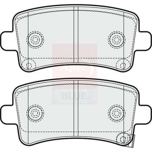 Apec Rear Brake Pad Set fits Opel Insignia A 2008-2017 1.4 1.6 1.8 2.0 2.8