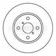 Borg & Beck Front Brake Discs & Pads fits Toyota Yaris 2005-2014 1.0 1.3 1.4 1.5