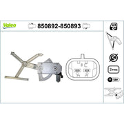 Valeo Electric Window Regulator Lifter Right Front 850893