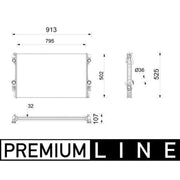 Mahle Engine Radiator fits Porsche Panamera 2009-2016 3.0 3.6 4.8
