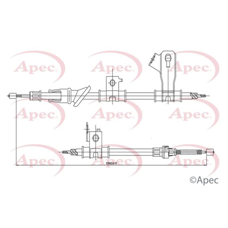 Apec Handbrake Cable Right Rear CAB1561