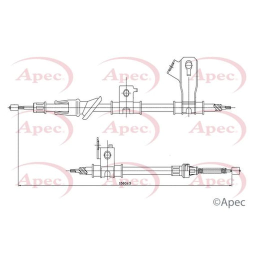 Apec Handbrake Cable Right Rear CAB1561