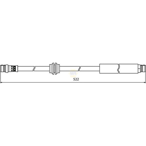 NAPA Brake Hydraulic Hose Line Rear NBH1313