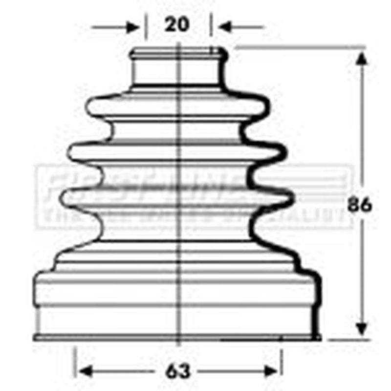 First Line Drive Shaft Bellow Kit Front Left fits Citroën C3 Pluriel 2003-2004