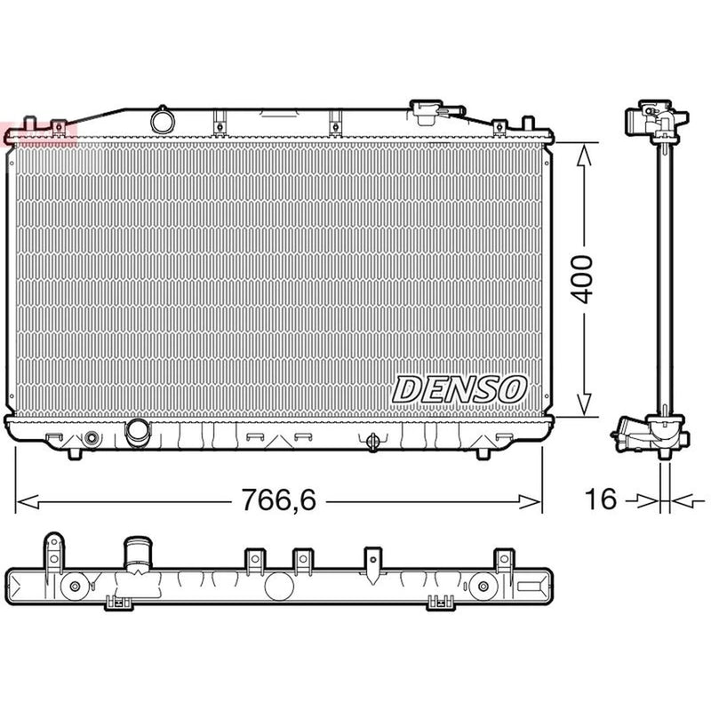 Denso Engine Radiator fits Honda Accord VIII 2008-2015 2.0 2.4