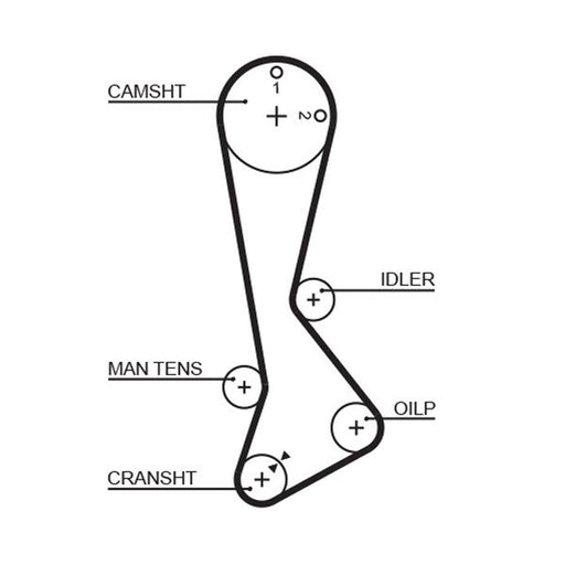 Gates Timing Belt Cambelt 121 Teeth fits Toyota Starlet 1984-1989 1.0