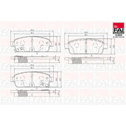 FAI Rear Brake Pad Set BP102