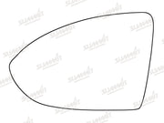 Summit Heated Base Plate With Standard Mirror Glass fits VW Golf Mk 7 12 on LHS Summit - Bars 4 Cars