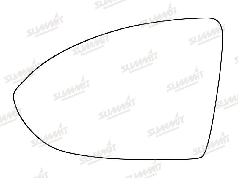 Summit Heated Base Plate With Standard Mirror Glass fits VW Golf Mk 7 12 on LHS Summit - Bars 4 Cars