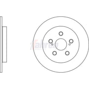 Fahren 2 x Solid Rear Brake Discs FBD6651-x2