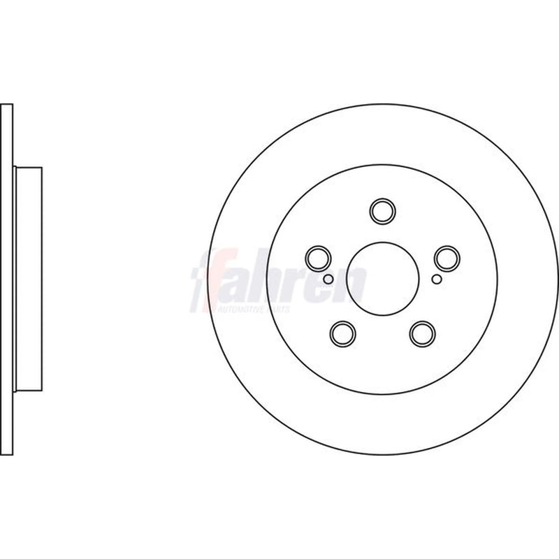 Fahren 2 x Solid Rear Brake Discs FBD6651-x2