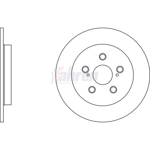 Fahren 2 x Solid Rear Brake Discs FBD6651-x2