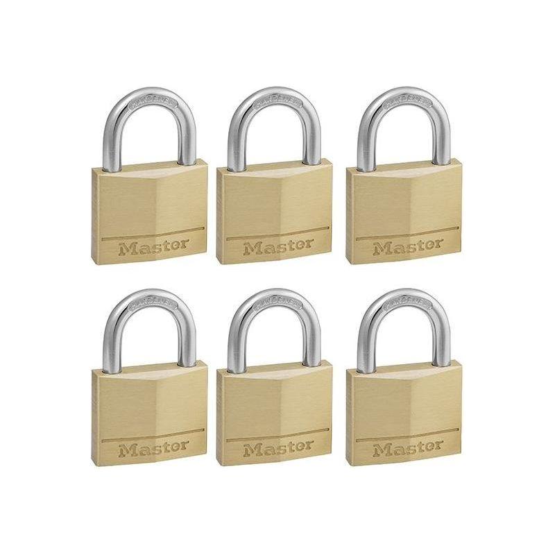 Master Lock Solid Brass 40mm Padlock 4-Pin - Keyed Alike x 6 Master Lock - NN4 Online