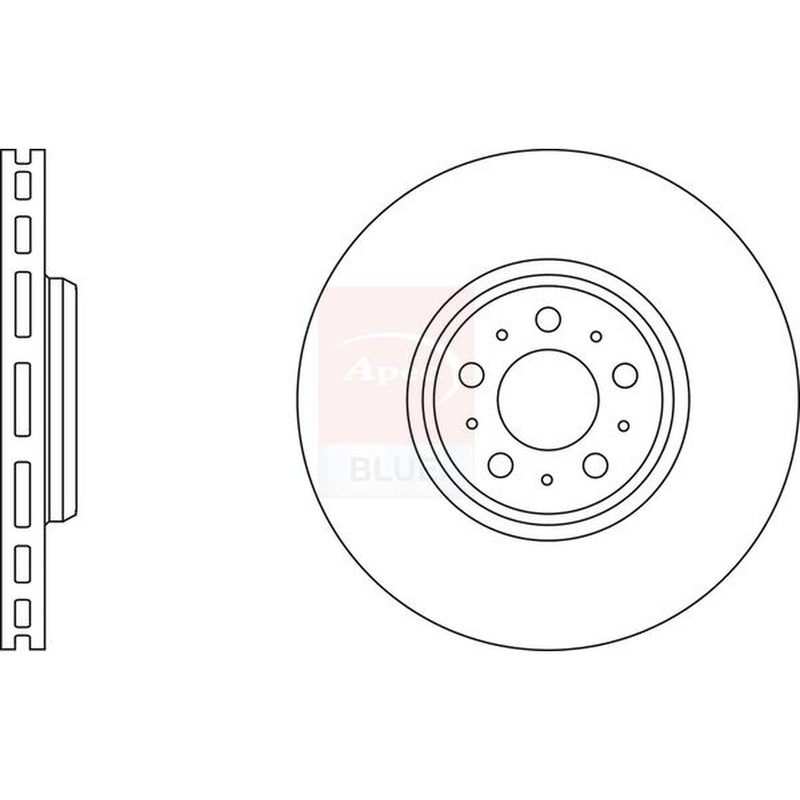 Apec Front & Rear Brake Discs & Pads fits Volvo XC90 I 2002-2014 2.5 3.2