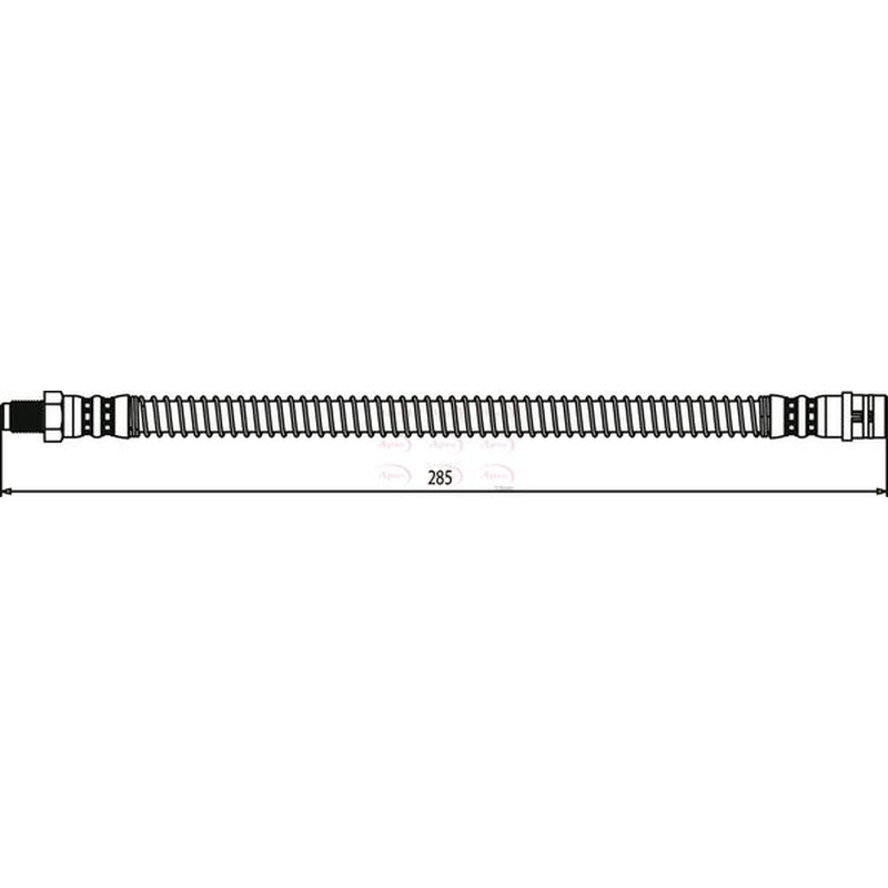 Apec Brake Hydraulic Hose Line Rear fits Mercedes-Benz Cls 2004-2010