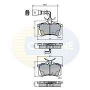 Comline Rear Brake Solid Discs & Pads fits VW Sharan 1995-2010 2.0