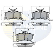 Comline Rear Brake Solid Discs & Pads fits Toyota Corolla Liftback 1999-2002 1.4