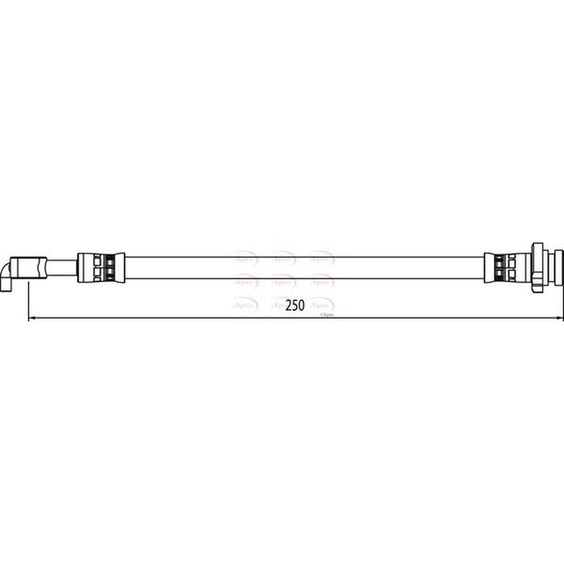 Apec Brake Hydraulic Hose Line Rear Left fits Nissan Qashqai I 2006-2013