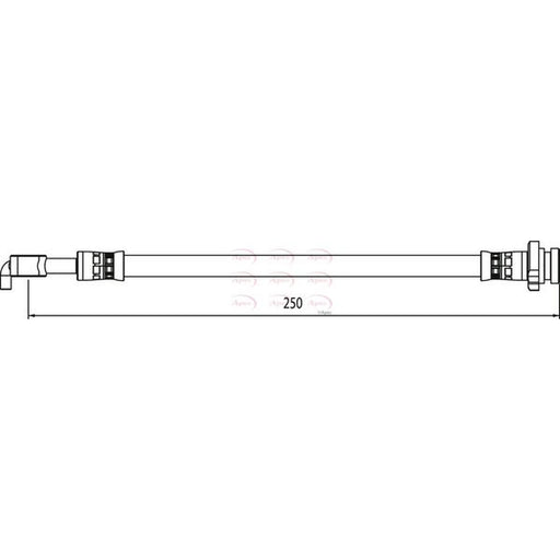 Apec Brake Hydraulic Hose Line Rear Left fits Nissan Qashqai I 2006-2013