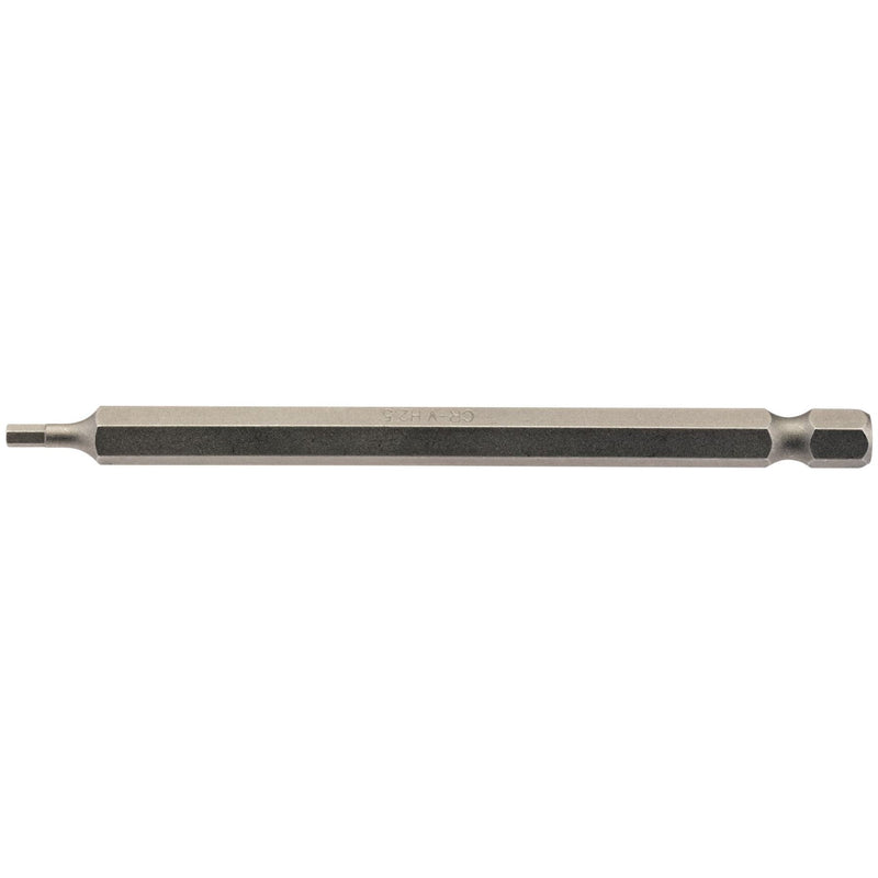 Draper Hexagonal Insert Bit, 2.5mm, 1/4" Hex, 100mm Long (Pack of 1) 64371 Draper - Dynamic Drive