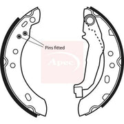Apec Brake Shoe Set Axle Kit fits Nissan Micra II 1992-2000 1.0 1.3