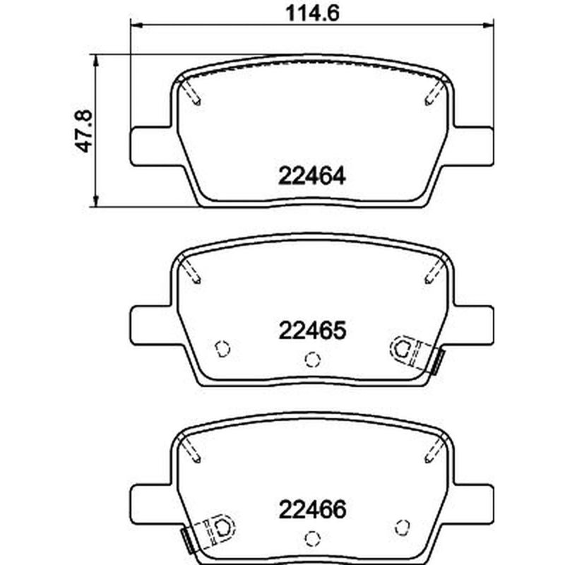 Mintex Rear Brake Pad Set fits Cadillac CT6 2016-2019 3.0