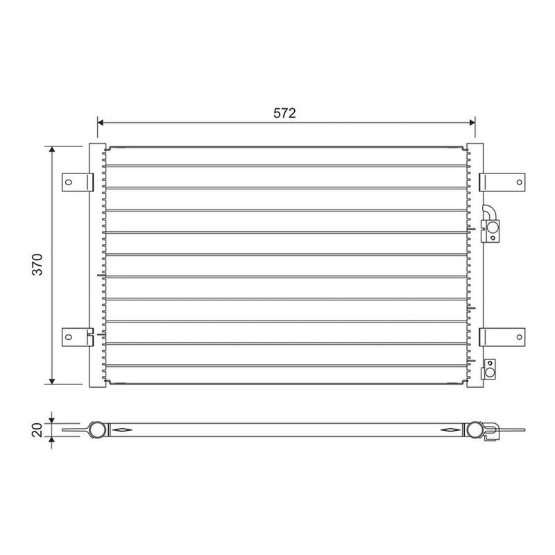 Valeo Air Conditioning Condenser 822736