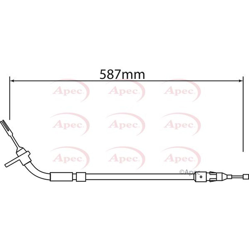 Apec Handbrake Cable Left Rear fits Mercedes-Benz A-Class 2004-2012