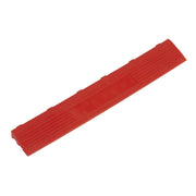Sealey Polypropylene Floor Tile Edge 400 x 60mm Red Female Pack of 6 FT3ERF Sealey - Dynamic Drive