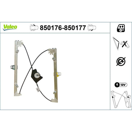 Valeo Electric Window Regulator Lifter Left Front 850176