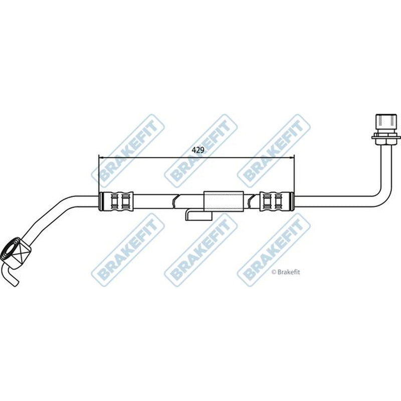 Apec Brake Hydraulic Hose Line Front Left fits Ford Transit 1985-2000
