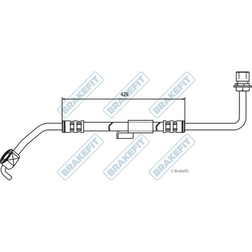 Apec Brake Hydraulic Hose Line Front Left fits Ford Transit 1985-2000