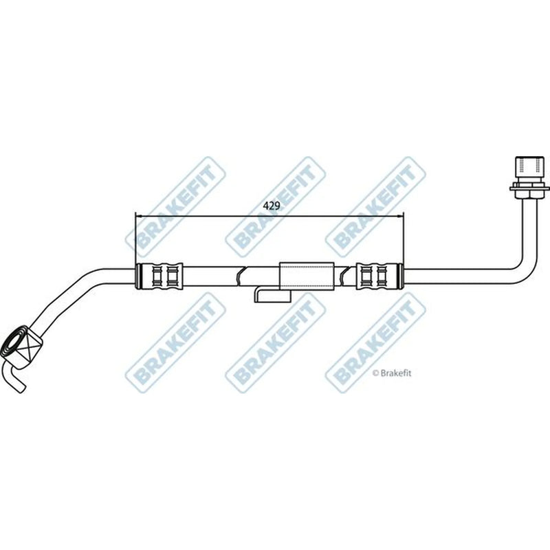 Apec Brake Hydraulic Hose Line Front Left BHO4031