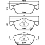 Mintex Front Brake Discs & Pads fits Honda Civic IX 2012-2016 1.4