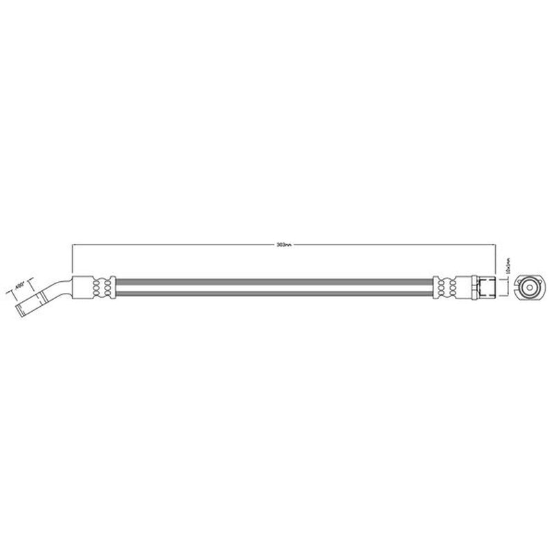 Abtex Brake Hydraulic Hose Line Right ABH1132