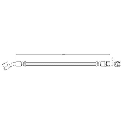 Abtex Brake Hydraulic Hose Line Rear fits Opel Signum 2003-2008