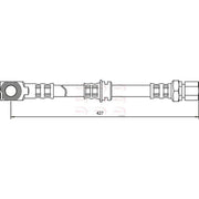 Apec Brake Hydraulic Hose Line Front fits Opel Omega B 1994-2003