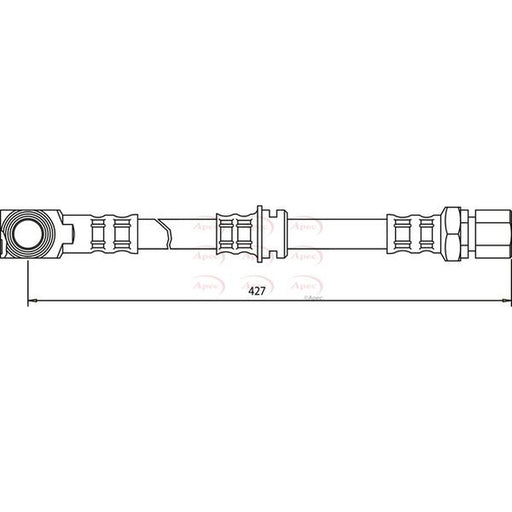 Apec Brake Hydraulic Hose Line Front fits Opel Omega B 1994-2003