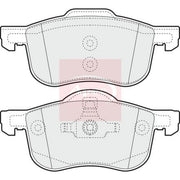 Apec Front Brake Pad Set fits Volvo S60 I 2000-2010 2.0 2.4 2.5