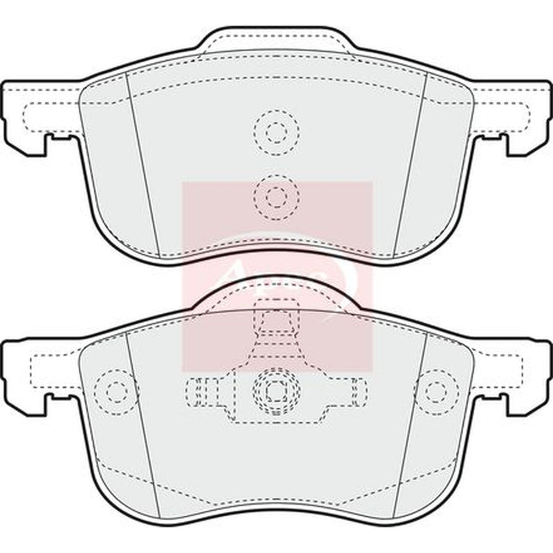 Apec Front Brake Pad Set fits Volvo S60 I 2000-2010 2.0 2.4 2.5