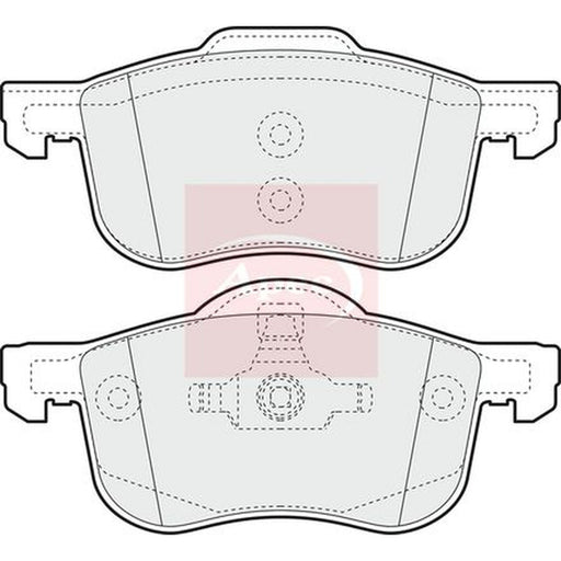 Apec Front Brake Pad Set fits Volvo S60 I 2000-2010 2.0 2.4 2.5