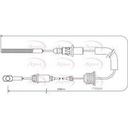 Apec Handbrake Cable Front fits Opel Movano B 2010-2021 2.3