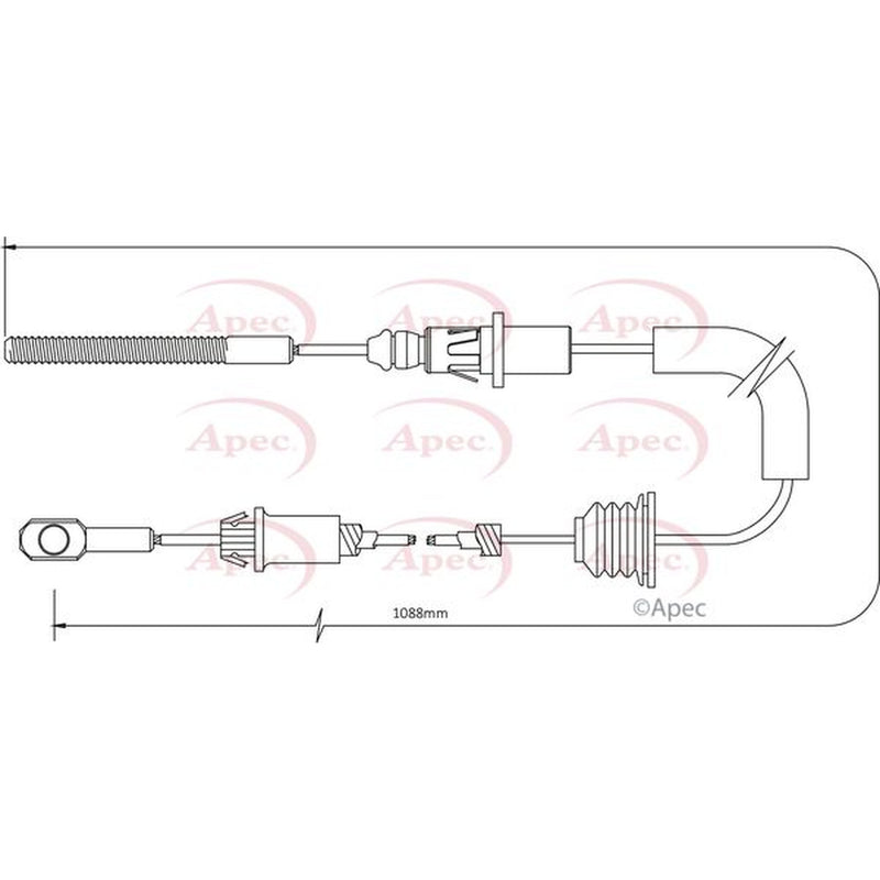 Apec Handbrake Cable Front fits Opel Movano B 2010-2021 2.3
