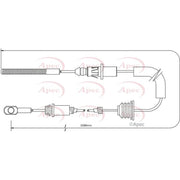 Apec Handbrake Cable Front CAB1481