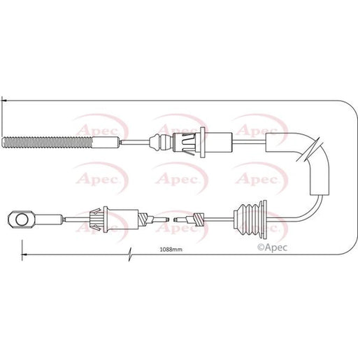 Apec Handbrake Cable Front CAB1481