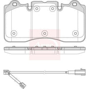 Apec Front Brake Pad Set fits Alfa Romeo Giulia 2015 on 2.9