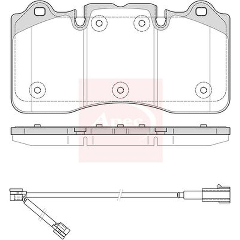 Apec Front Brake Pad Set fits Alfa Romeo Giulia 2015 on 2.9